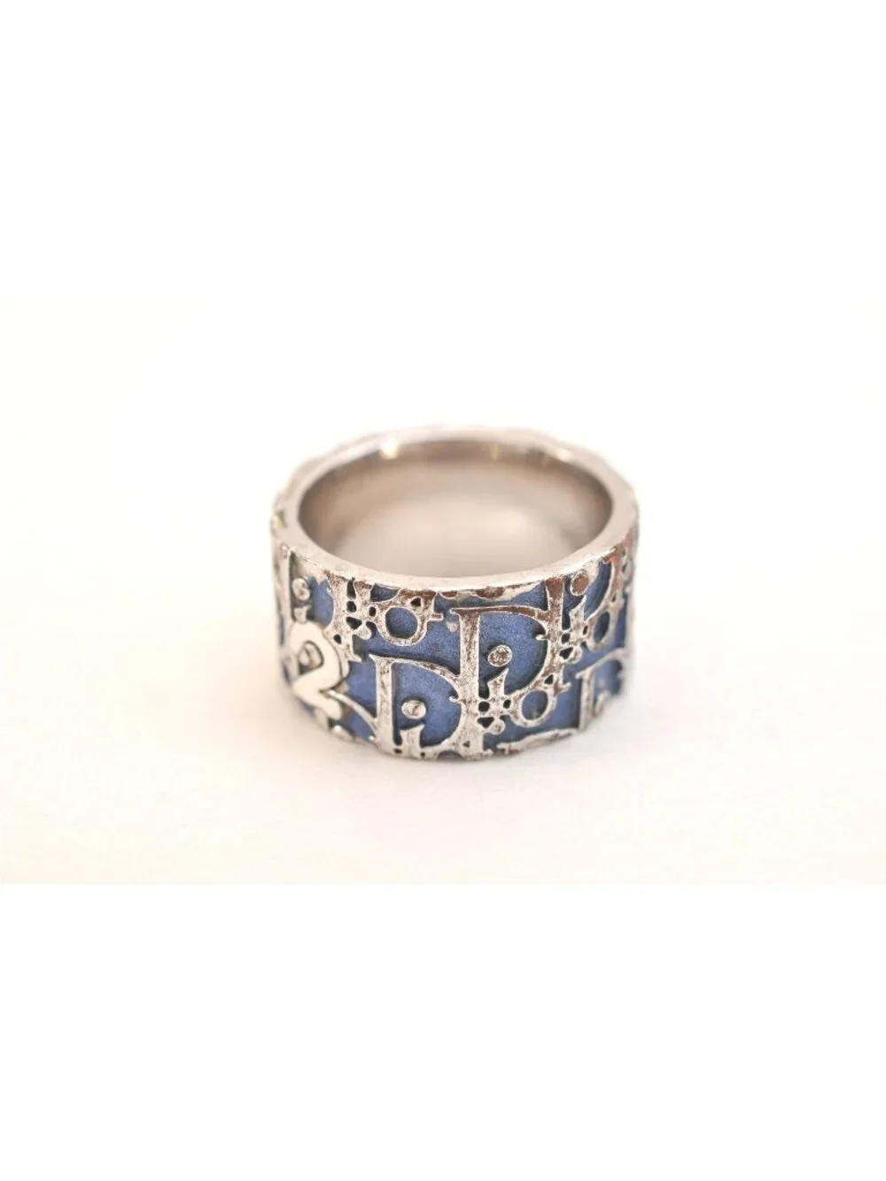 Dior Trotter Ring Usa Silver Blue CD